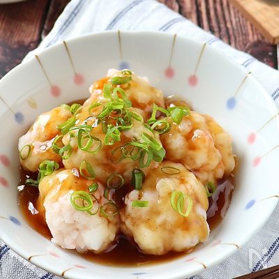 ふわふわ♡エビ団子の和風あん