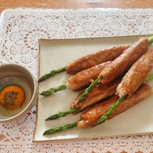 サラの作ってみた!投稿(【食べ応え◎アスパラの甘辛豚つくね】ご飯が進む味！)