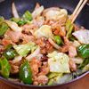 行列の定食屋さんの♪鶏と夏野菜の濃厚味噌しょうが焼き定食🤩の工程5