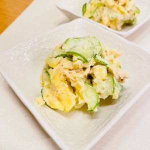 ちひろの作ってみた!投稿(【ツナきゅうりポテサラ】粒マスタードが味の決め手！)