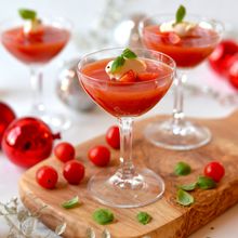 クリスマスに☆トマト寒天のヘルシー前菜