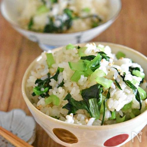 小松菜のだし醤油ご飯【冷凍作り置き】