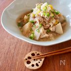 【里芋と豚バラのみぞれ煮】とろり、ほっと温まる秋冬おかず♪