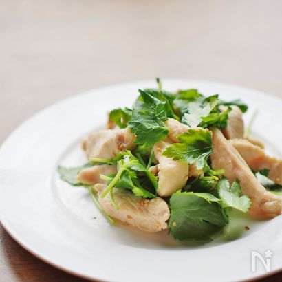 即席☆塩鶏ソテーと三つ葉あえ