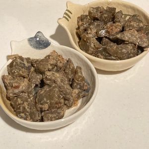 すみれの作ってみた!投稿(【材料2つ】無印Cafe風♡レバーとこんにゃくのからし和え♡)