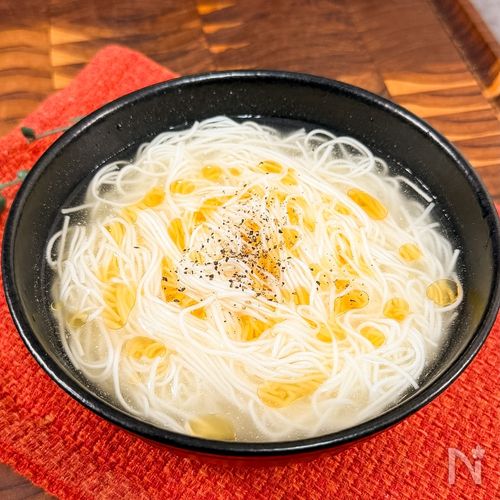やる気1%でさっぱり鶏しおそうめん