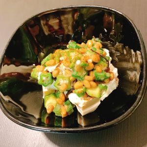 りんの作ってみた!投稿(おくらと納豆の《バリ旨♡塩こんぶ冷奴》)