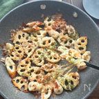 【れんこんとちくわのチーズ焼き】シャキっとホクッとおつまみ風