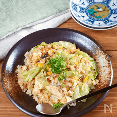 塩さば レタスチャーハン