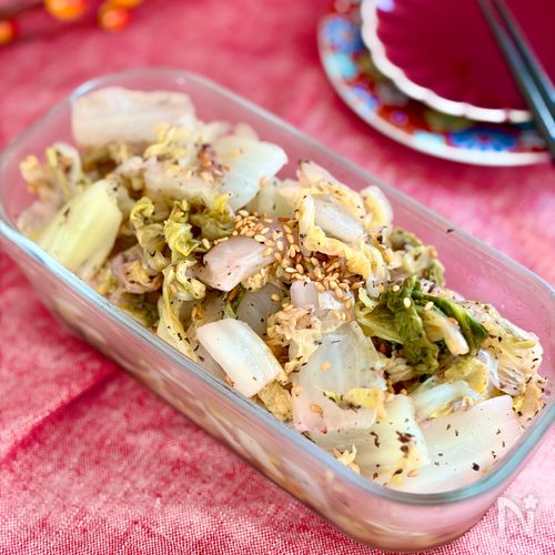 レンジで簡単♡白菜のさっぱりゆかり和え【ヘルシー作りおき】