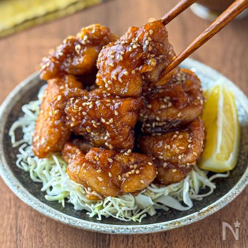 【甘辛だれ唐揚げ】揚げずに簡単♪家族ウケ抜群◎