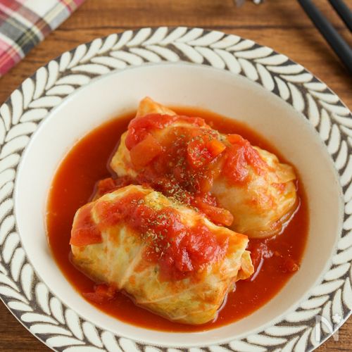 我が家のロールキャベツ【トマト缶で栄養満点】