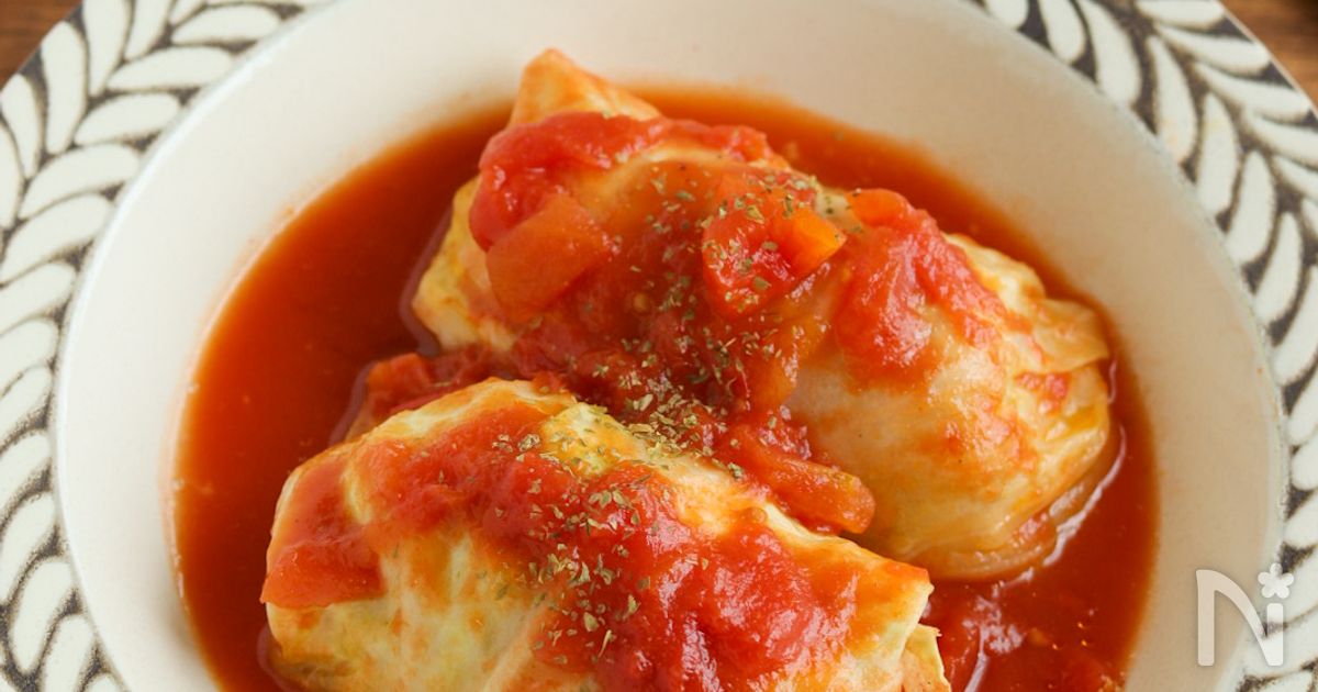 我が家のロールキャベツ【トマト缶で栄養満点】