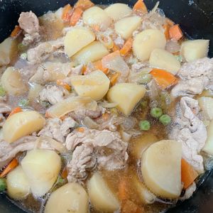 1322383の作ってみた!投稿(みんな大好き定番和食☆豚こま肉で節約♪『味染み♡豚じゃが』)