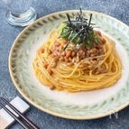 至福のレンチン納豆パスタ【全ての納豆好きさんに捧ぐ】