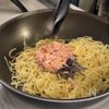 【5分で最強焼きそば】ツナと塩昆布焼きそばの工程2