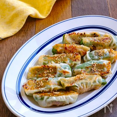 豚こまピーマンのチーズ入り棒餃子