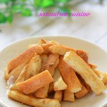 子供のおやつに♪フライパンで作る☆きな粉風味のパン耳ラスク