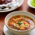新玉ねぎのオニオングラタンスープ