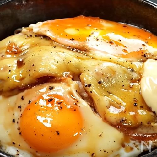 【究極ズボラ丼】包丁なし!5分でできる『ハムチーズエッグ丼』