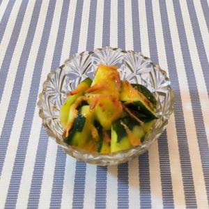 𝔂𝓾𝓶𝓲🍓の作ってみた!投稿(シンプルにおいしい♩えび塩きゅうり)