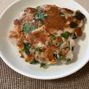 あすかの作ってみた!投稿(どーん！と大きい！鶏むね大葉チーズ焼き)