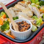 丸どりの蒸し焼き