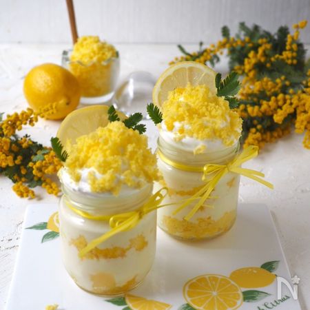 ミモザ風 爽やかレモン ティラミス 瓶ティラミス By きゃらきゃら レシピサイト Nadia ナディア プロの料理家のおいしいレシピ