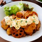 『鶏むね肉とれんこんのチキン南蛮』ご飯がモリモリ進む！