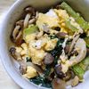 はるねこの作ってみた!投稿(ご飯に合う副菜♪小松菜とキノコの中華たまご炒め)