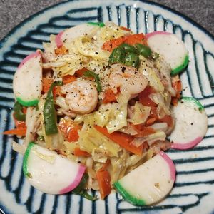 M＊Pの作ってみた!投稿(焼きそば麺で簡単５分♪
絶品焼きちゃんぽん)