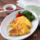 【旬おかず】ズッキーニとサーモンのスパニッシュオムレツ