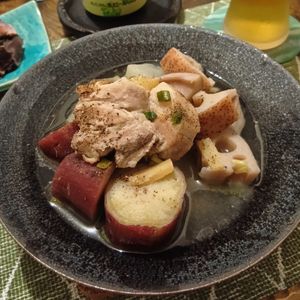 まもの作ってみた!投稿(とろとろ牛すじと根菜の塩スープ)