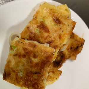 843751の作ってみた!投稿(【長ねぎとちくわのチーズチヂミ】カリッとおいしい♪)