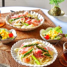 おもてなしにも!佐賀県アスパラと生ハムのオイルパスタ