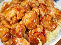行列の定食屋さんの🍚ぷりぷりマヨ漬け♪鶏のマヨ照り焼き🤩