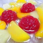 クランベリーのバラの寒天ゼリー♪