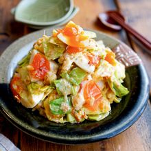 【キャベツと卵のポテマヨサラダ】レンジで簡単♪おてがる副菜♪