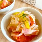 【パプリカとベーコンで彩り◎】トマトと玉ねぎのマリネ