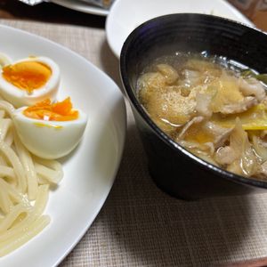 ぽちゃこの作ってみた!投稿(【ねぎ豚つけうどん】簡単に作れて絶品！〆はスープで♪)