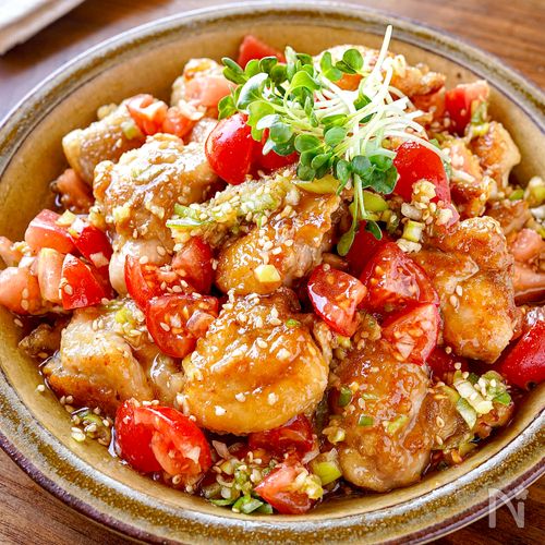 【トマトだれ油淋鶏】夏に食べたい!さっぱりスタミナおかず