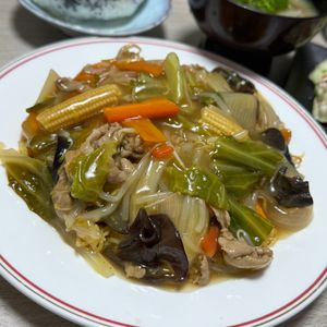 みーこの作ってみた!投稿(行列の中華屋さんの🤩たっぷり甘酸あんかけ焼きそば😋🍜)