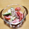 ナムディの作ってみた!投稿(もずくとトマト　胡瓜の柚子胡椒マヨ和え)