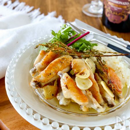 炊飯器とフライパンで 手羽中のコンフィ By 藤本マキ レシピサイト Nadia ナディア プロの料理家のおいしいレシピ