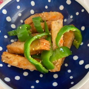 万福の作ってみた!投稿(レンジで5分！【さつまあげとピーマンの甘辛きんぴら】)