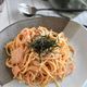 【キムチと豆乳のクリーパスタ】混ぜて加熱するだけ！