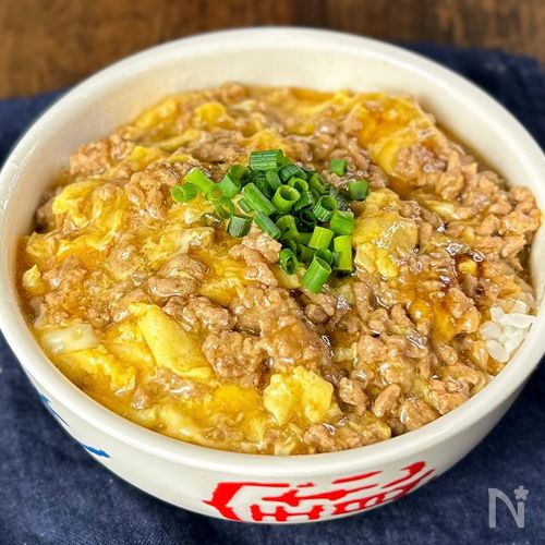 【とろとろひき肉餡の豚たまどん】食べ応え◎手軽にガッツリ満足