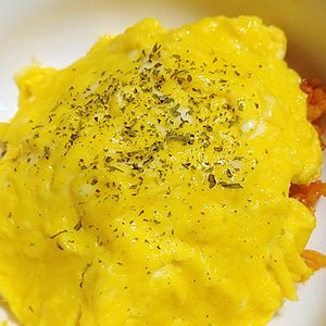 猫の作ってみた!投稿(『こだわりソースの。半熟オムライス』カフェ風♡とろとろ卵♫)