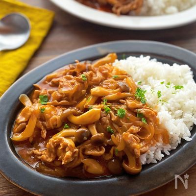 【ハヤシライス】おうち調味料と豚こまで作る!お手軽和風ハヤシ