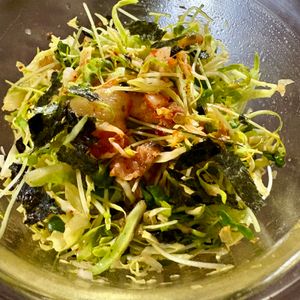 1223595の作ってみた!投稿(春キャベツとキムチの海苔サラダ)